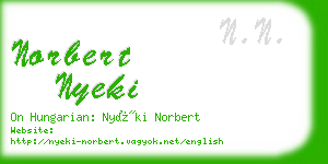 norbert nyeki business card